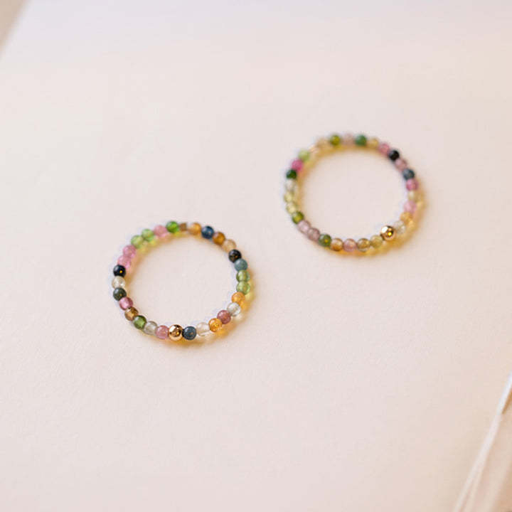 Buddha Stones Natuurlijke toermalijn Ring met positieve liefdesboodschap - image 8