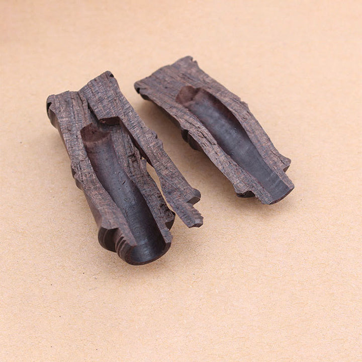 Buddha Stones Ebbenhouten Ghau-gebedsdoos met bamboepatroon, Ketting - image 10