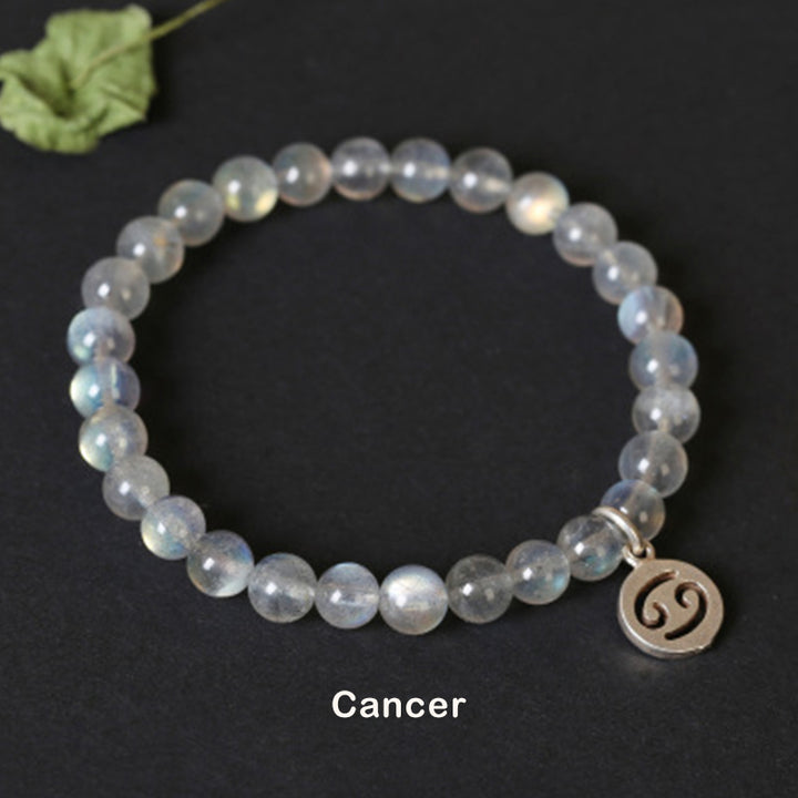 Armband met maansteen en de 12 sterrenbeelden van de dierenriem - Kanker - image 9