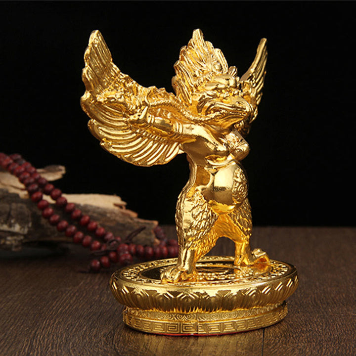 Buddha Stones Tibetaans gouden Garuda vogel legering bescherming huisdecoratie - image 1