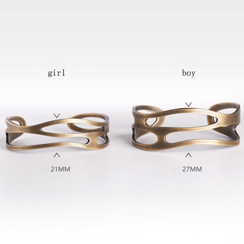 Buddha Stones Bangle gebogen koperen messing Manchetarmband - image 9