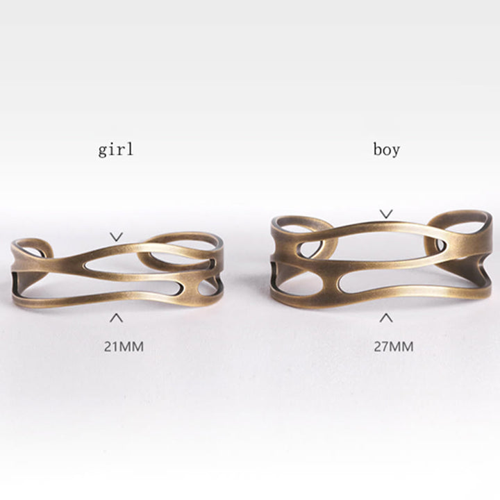 Buddha Stones Bangle gebogen koperen messing Manchetarmband - image 9