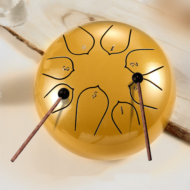 Buddha Stones Stalen tongtrommel, klankgenezing, meditatie, lotuspatroon, drumstel, 8 noten, 15 cm percussie-instrument - image 19