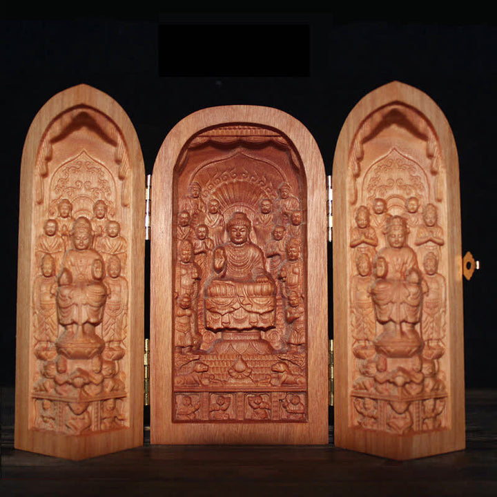 Avalokitesvara Kwan Yin Boeddha Kersenhout Compassie Woondecoratie Altaar - Boeddha - image 14