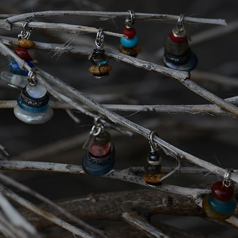 Buddha Stones Zen Cairn Labradoriet Diverse Kristallen Kalmerende Hanger Ketting - image 8