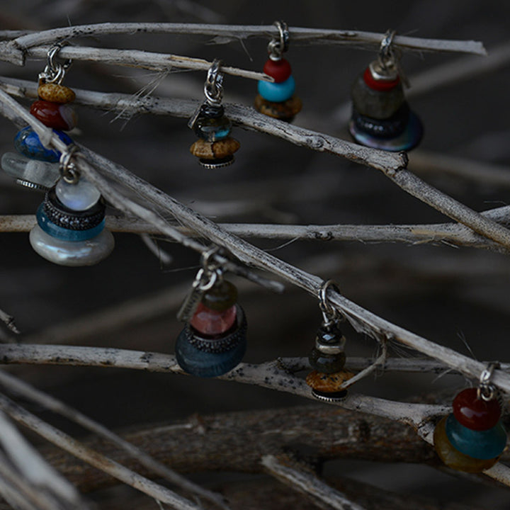 Buddha Stones Zen Cairn Labradoriet Diverse Kristallen Kalmerende Hanger Ketting - image 8