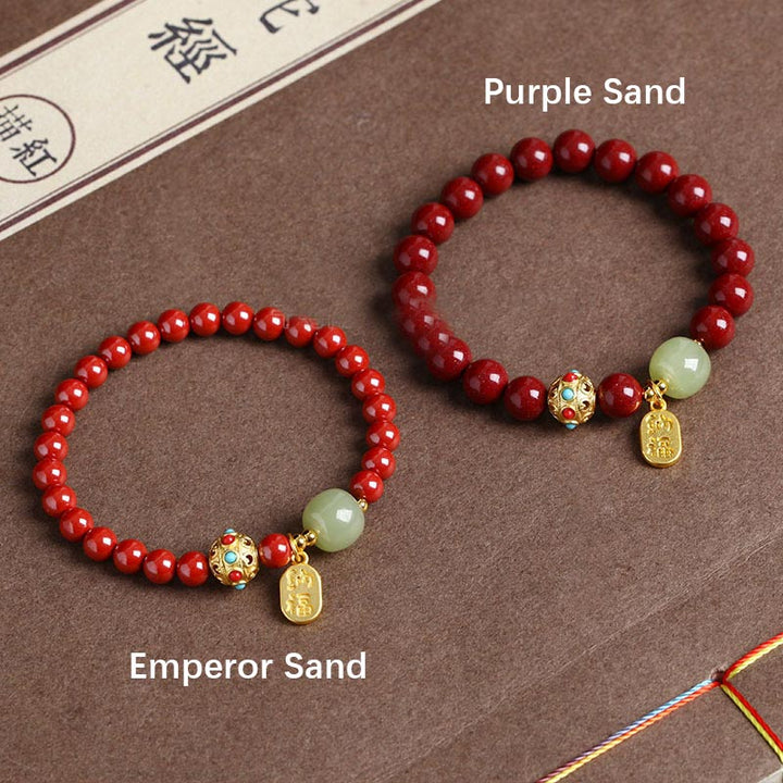Buddha Stones Armband met geluksbedel van cinnabergroene aventurijn, ter bescherming tegen ongeluk - image 8