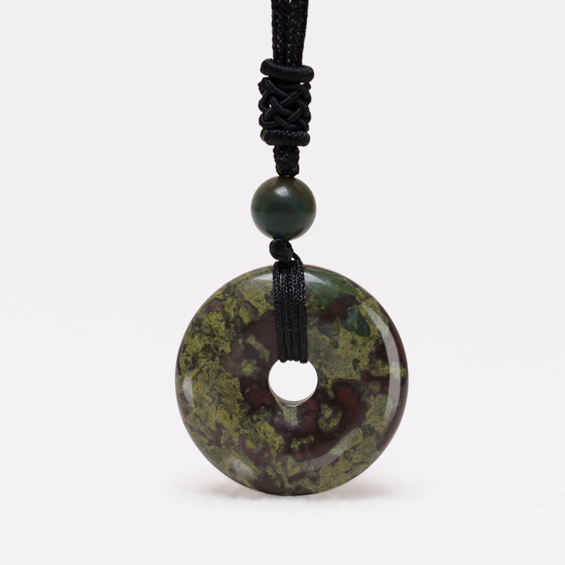 Buddha Stones Geluksmunt hanger met helende kristal edelsteen Ketting - Drakenbloedsteen - image 23