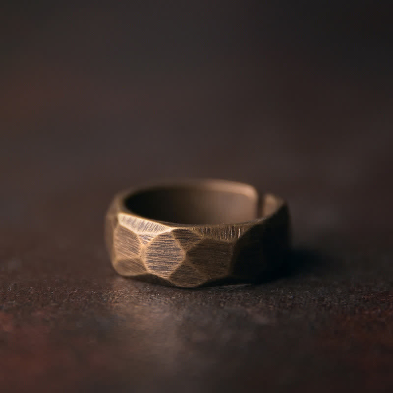 Buddha Stones Tibetaanse Ring van koper met eenvoudig design, symbool van rijkdom. - 49,6 mm - 6mm - image 9