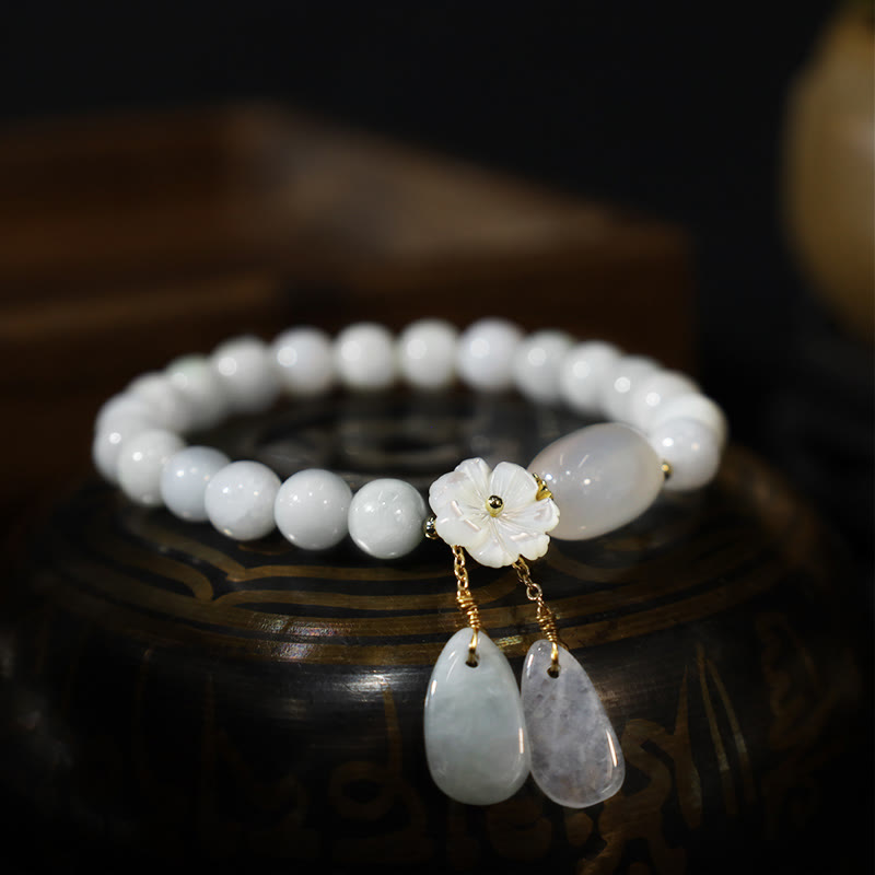 Buddha Stones Natuurlijke witte jade Armband - image 4