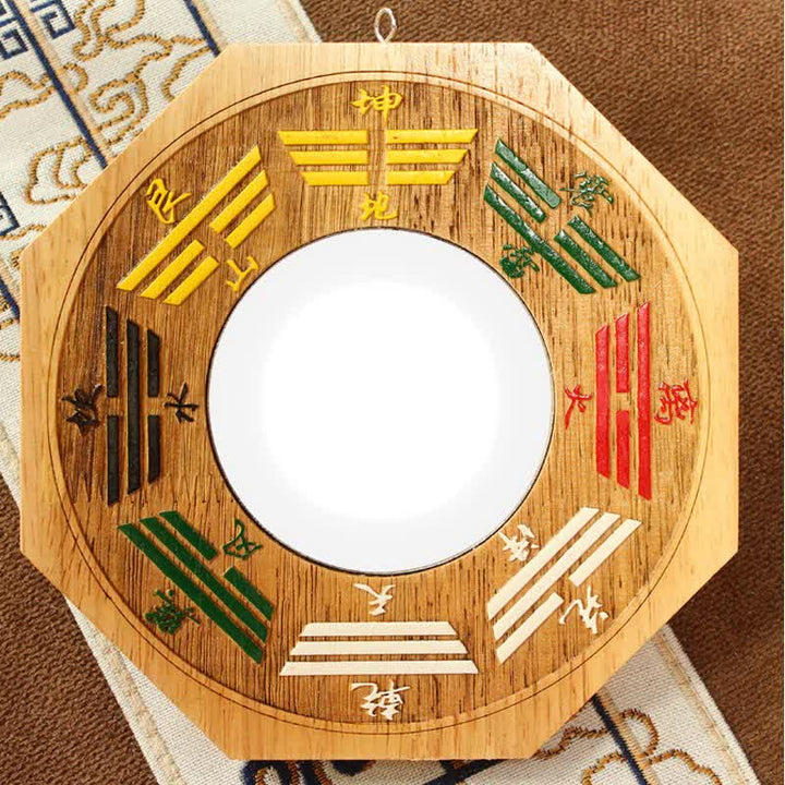 Feng Shui Bagua-kaart Perzikhout Balans Energiekaart Spiegel - image 1