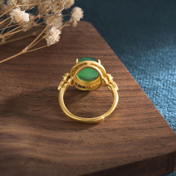 Buddha Stones Groene jade Ring - image 3