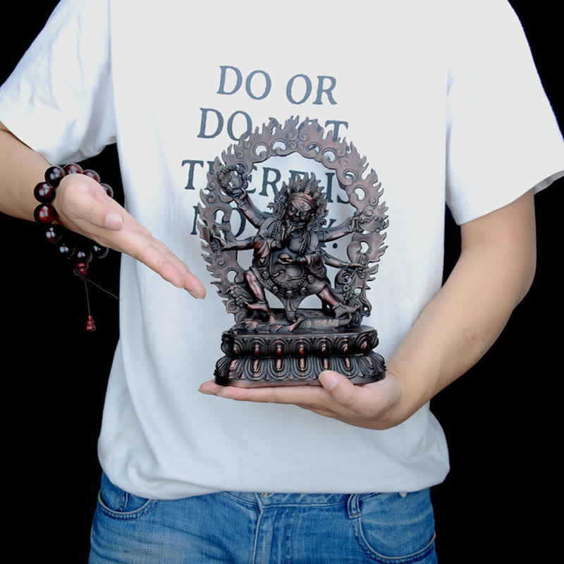 Buddha Stones Tibetaanse Mahakala Bodhisattva beeldje, mededogen, koperen beeldje, decoratie - image 5