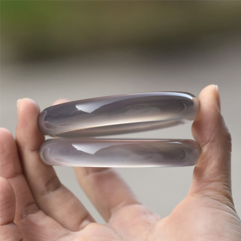 Buddha Stones Armband grijze chalcedoon Harmony Bangle - image 3