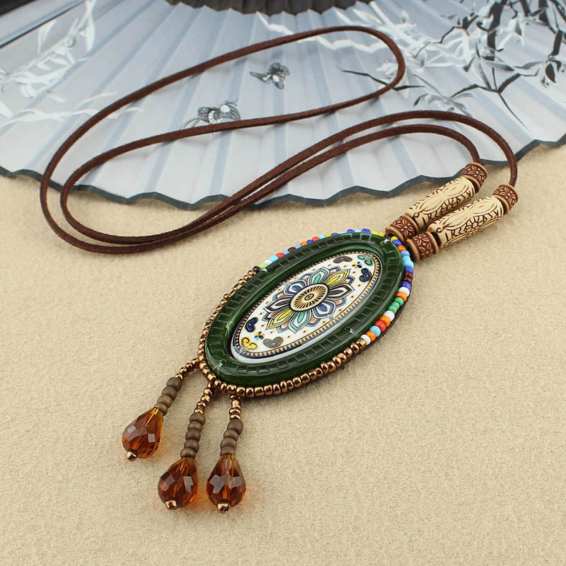 Buddha Stones Mandala-patroon kralen creatieve Ketting - Ovale Mandala - image 9
