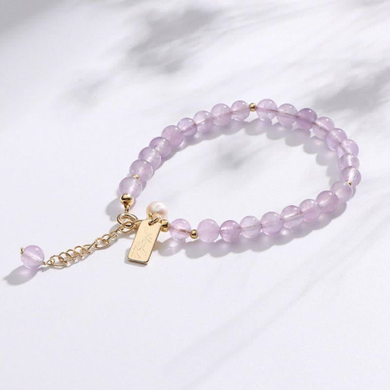 Buddha Stones Armband met natuurlijke amethistkristallen ter verlichting van stress - image 5