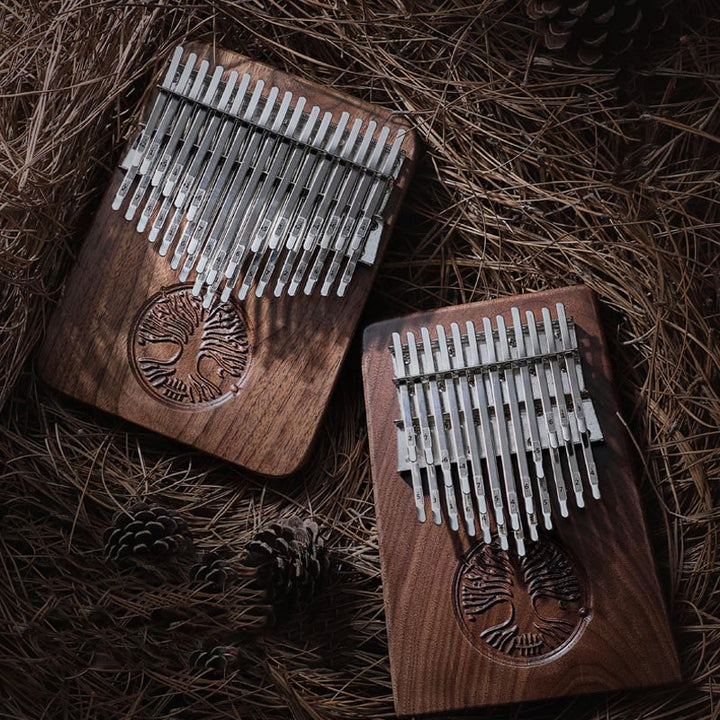 Buddha Stones Kalimba met 34 toetsen, duimpiano, levensboomdesign, draagbare vingermarimba. - image 11