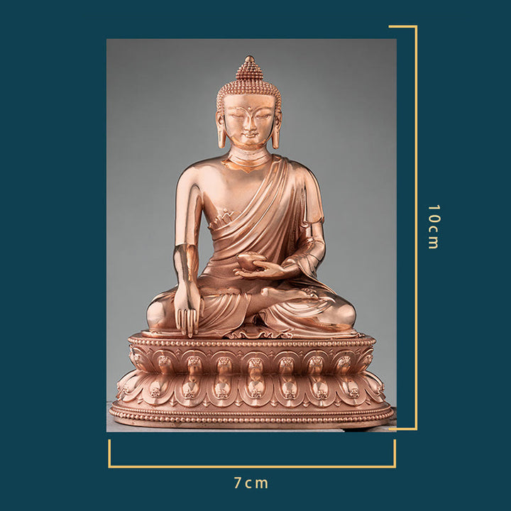 Buddha Stones Gautama Shakyamuni Boeddha beeldje, Sereniteit, koperen beeldje, woondecoratie - image 15