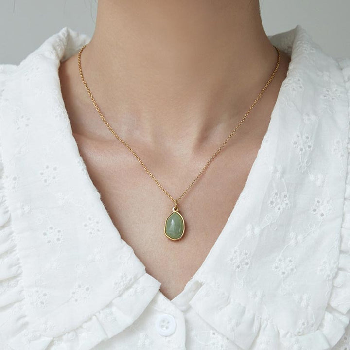 Buddha Stones Natuurlijke groene aventurijn, amethist en rozenkwarts Ketting - image 3