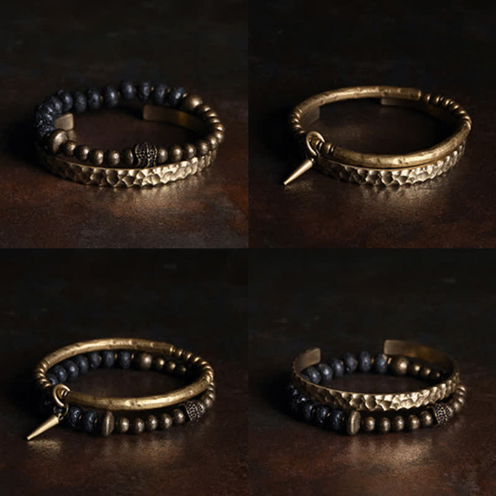 Buddha Stones Lavasteen Bangle Manchetarmband - image 20