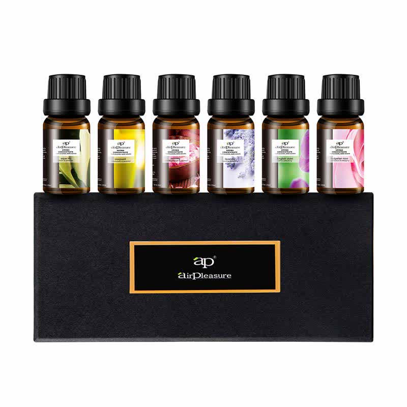 Buddha Stones Set van 6 essentiële oliën voor rustgevende aromatherapie met lavendel, sinaasappel, jasmijn en citroengras. - Groep B (Lavendel/Waterlelie/Roos/Viooltje/Lavendel & Kamille/Lavendel & Geranium) - image 0