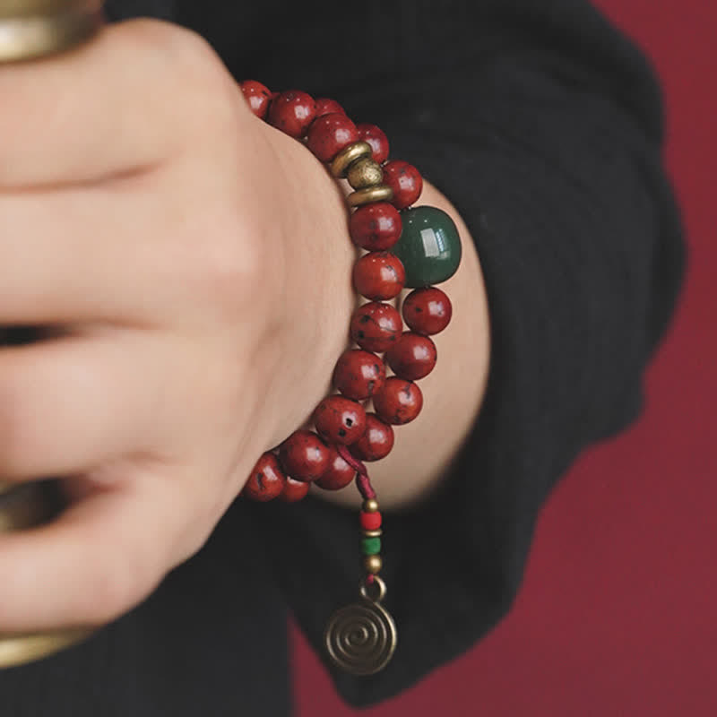 Buddha Stones Bodhizaad armband van cyaan jade en koper met vredes- en Armband - image 3