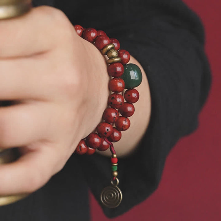 Buddha Stones Bodhizaad armband van cyaan jade en koper met vredes- en Armband - image 3