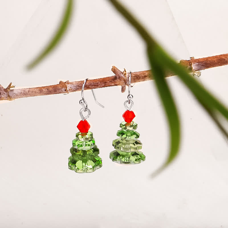 Diverse kristallen kerstboom amethist vredes- en helende Oorbellen - Groente - image 0