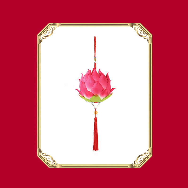 Buddha Stones DIY Lotusbloem Drakenlantaarn Kwastjes Lamp Decoratie - image 17