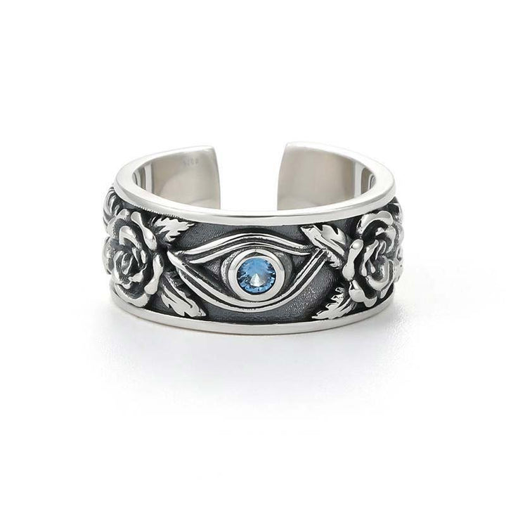 Buddha Stones Verstelbare Ring met Oog van Horus Kristal ter Bescherming - Koper - image 0
