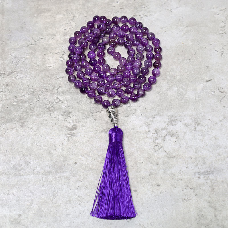 Buddha Stones Tibetaanse Mala - Ketting met 108 kralen voor yoga, meditatie en gebed. - image 0