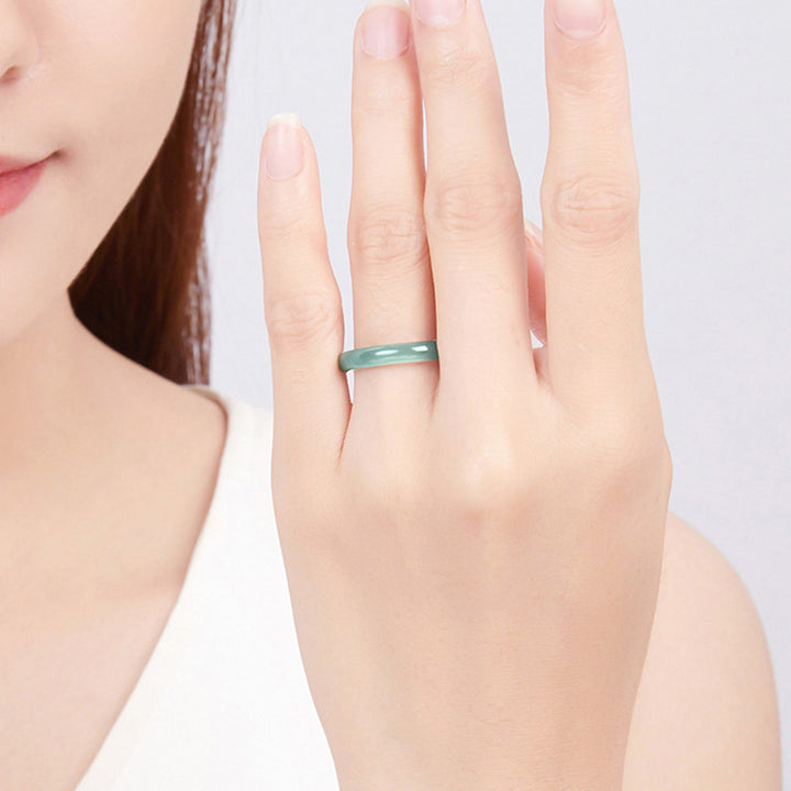 Buddha Stones Natuurlijke jade Ring voor voorspoed en bescherming. - image 3