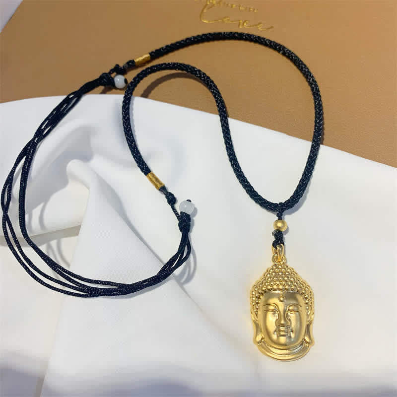 Buddha Stones Gouden Boeddha koperen rijkdom Ketting - image 2