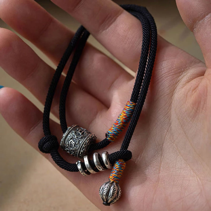 Buddha Stones Tibetaans Om Mani Padme Hum gegraveerd amulet dubbele Armband - image 9