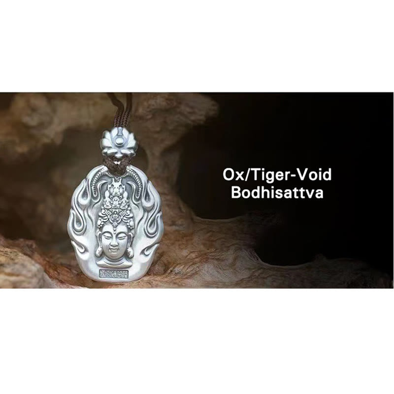 Buddha Stones Chinese dierenriem geboorte Boeddha Om Mani Padme Hum Lotus Mededogen Ketting - Os/Tijger-Leegte Bodhisattva - image 11