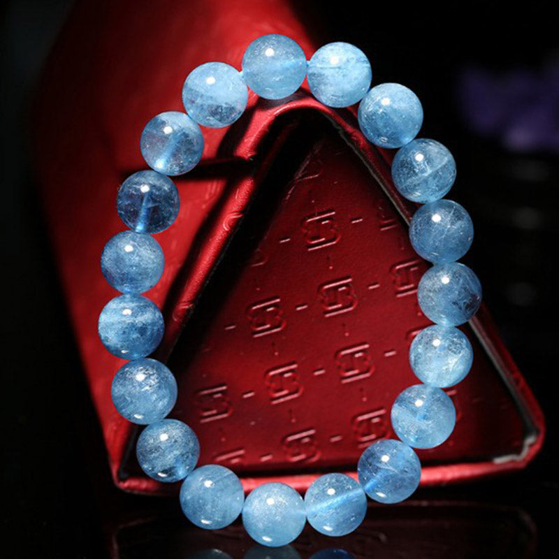 Buddhastoneshop Aquamarijn Kralen Armband - image 5