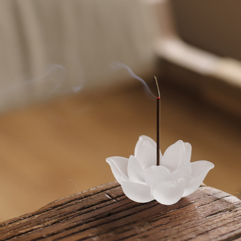 Buddha Stones Mini Lotus Liuli Kristal Genezing Meditatie Wierook - image 1