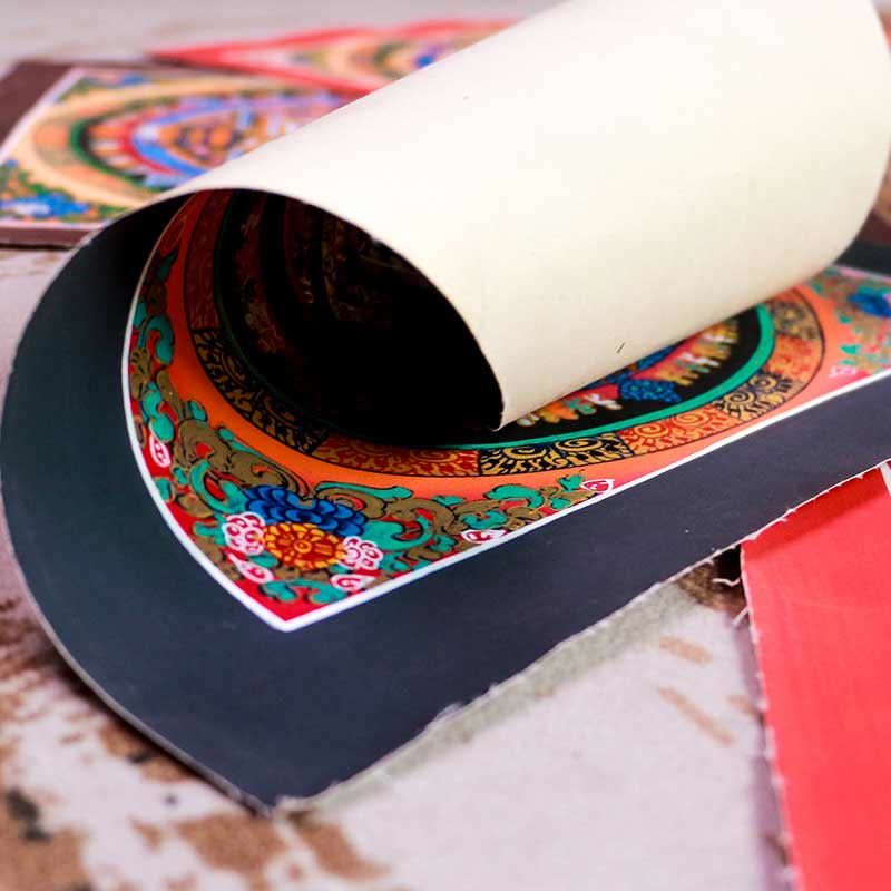 Buddha Stones Tibetaanse handgemaakte Thangka Mandala schilderij blind box met willekeurig kleurenpatroon - image 2