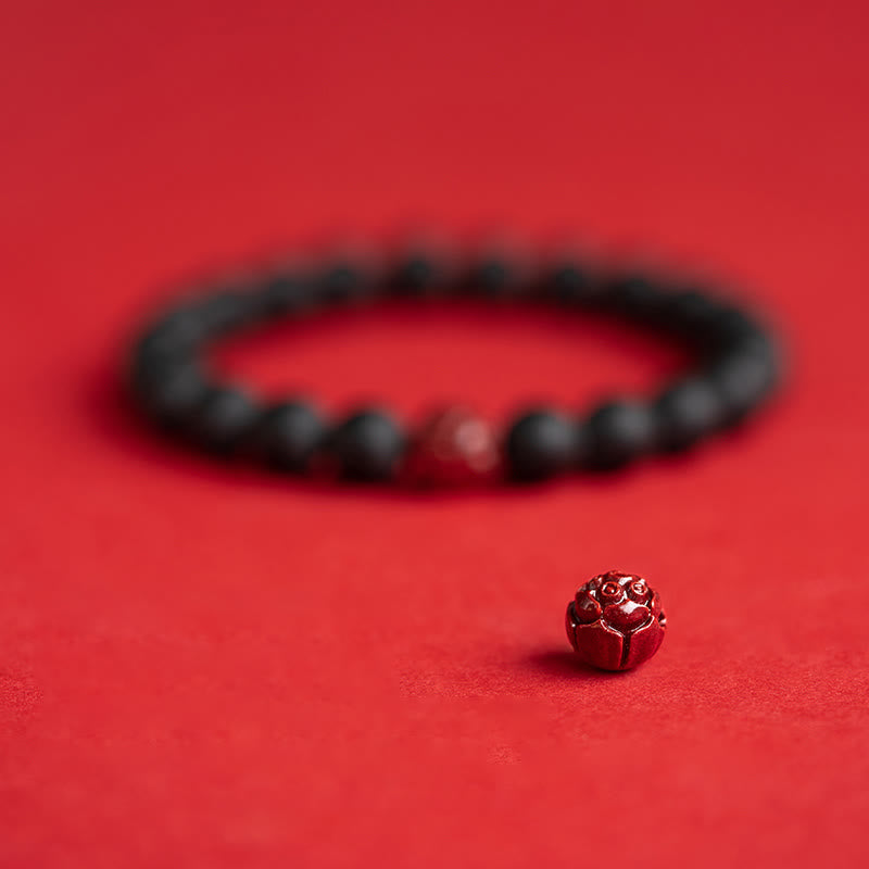 Buddha Stones Tibetaanse cipres cinnaber lotus helende Armband - image 7