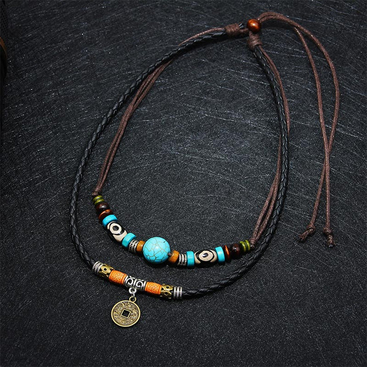 Buddha Stones Turquoise Dzi kralen Ketting - image 2