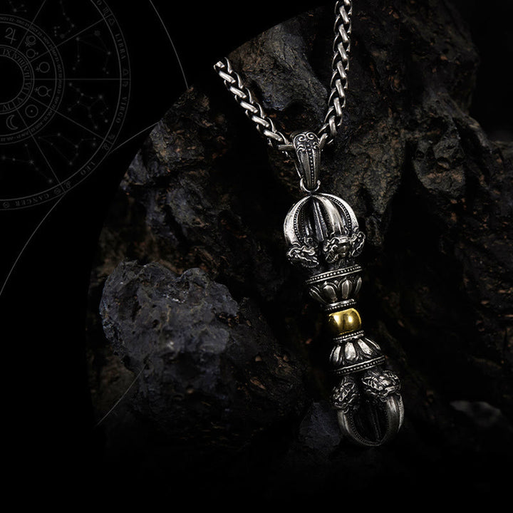 Buddha Stones Tibetaanse Dorje Vajra design rijkdom Ketting - image 4