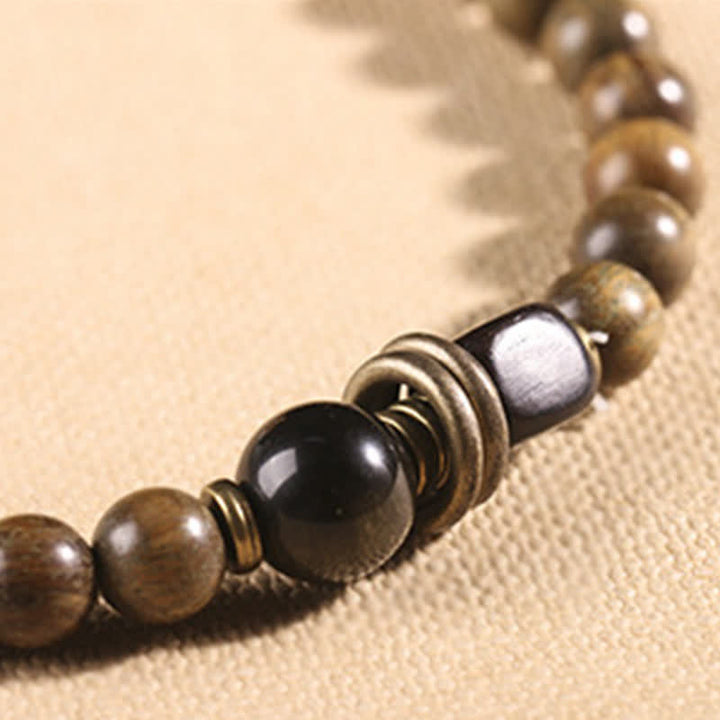 Buddha Stones Tibetaanse groene sandelhout kristallen rustgevende Armband - image 14