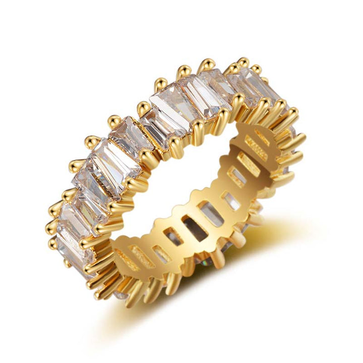 Eenvoudige koperen Ring met patroon, symbool voor rijkdom. - image 0
