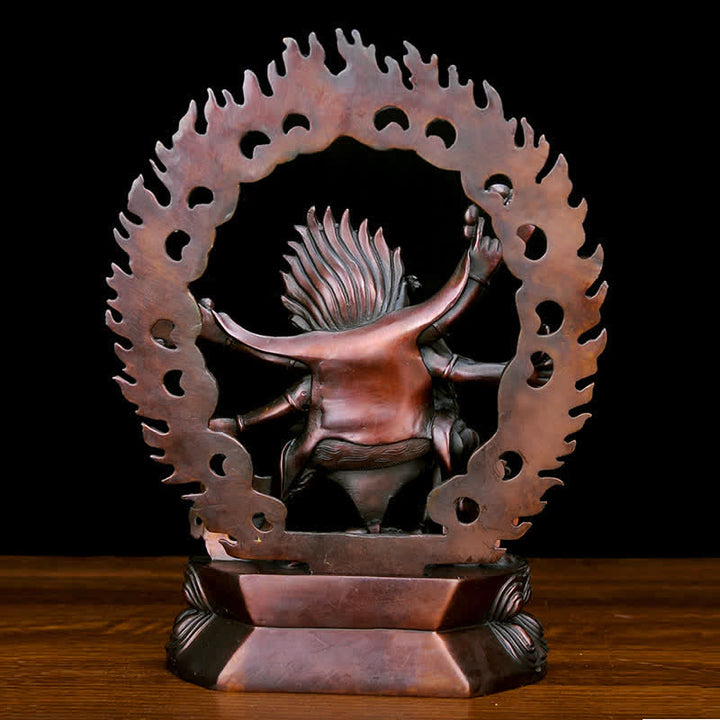 Buddha Stones Tibetaanse Mahakala Bodhisattva beeldje, mededogen, koperen beeldje, decoratie - image 8
