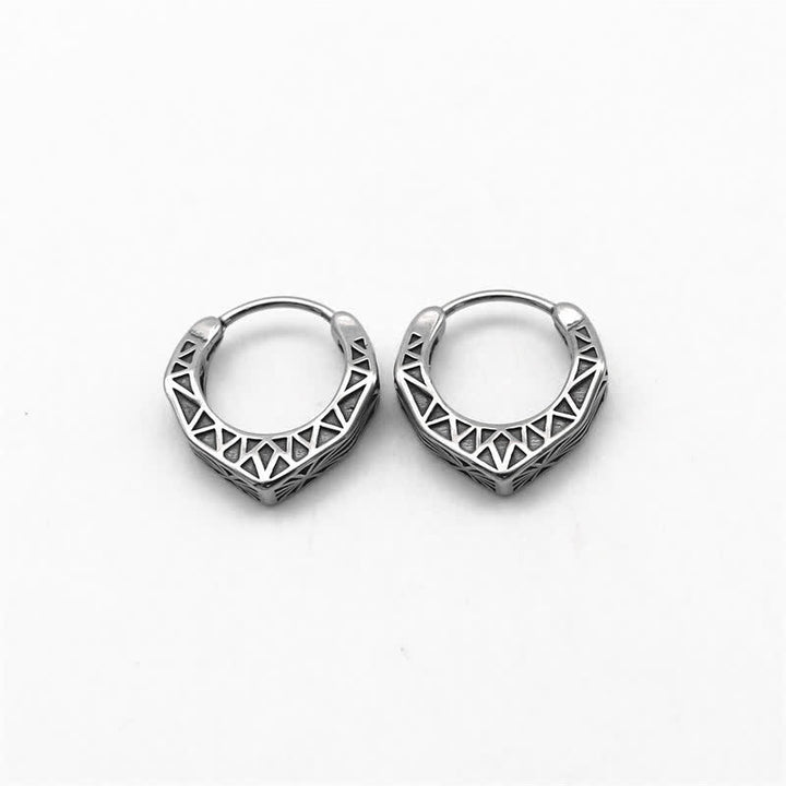Viking Hoop Titanium Steel Balance Oorbellen - image 12
