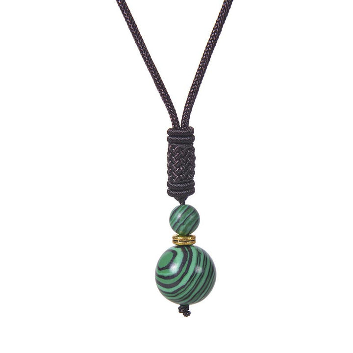 Buddha Stones Tibetaanse jade harmonie Ketting - Malachiet - image 11