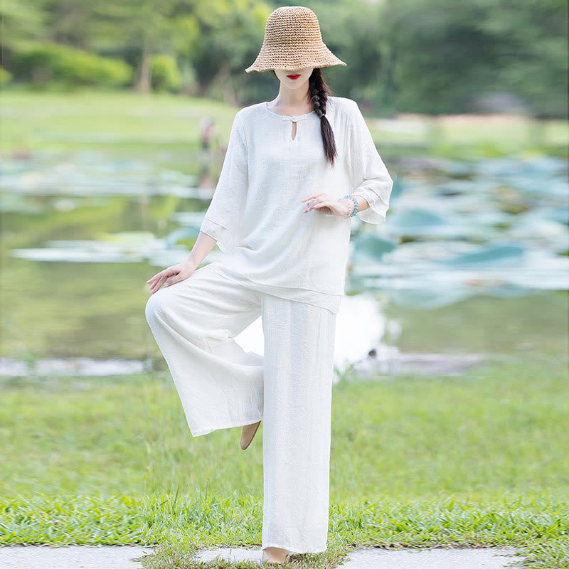 Tai Chi Meditatie Gebed Zen Spirituele Ochtendpraktijk Kleding Dames Set - image 7