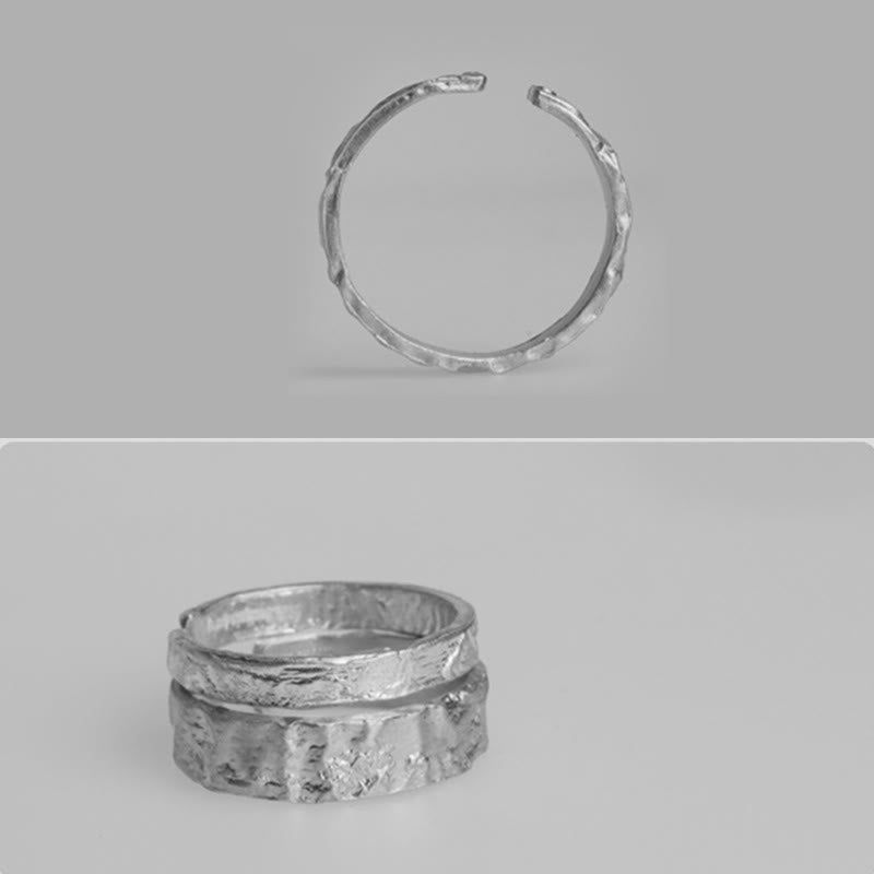 Buddha Stones Ring voor stellen, eenvoudig ontwerp, 925 sterling zilver, met zegenmotief. - image 13