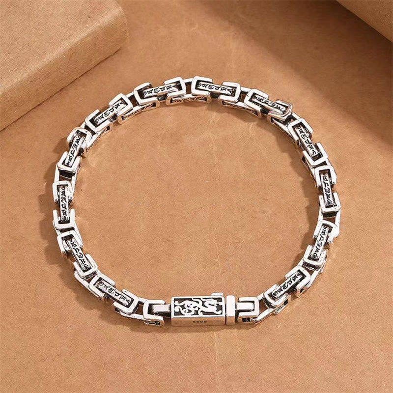 Buddha Stones Drakenarmband met Om Mani Padme Hum -gravure van koper, Armband voor geluk en succes. - image 1
