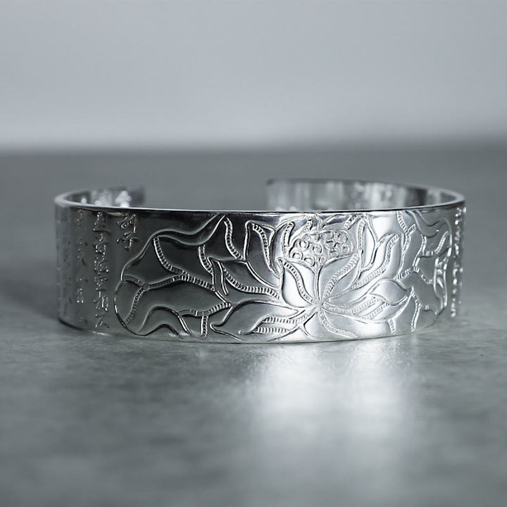 Buddha Stones Tibetaanse lotus Armband van wit koper - image 11